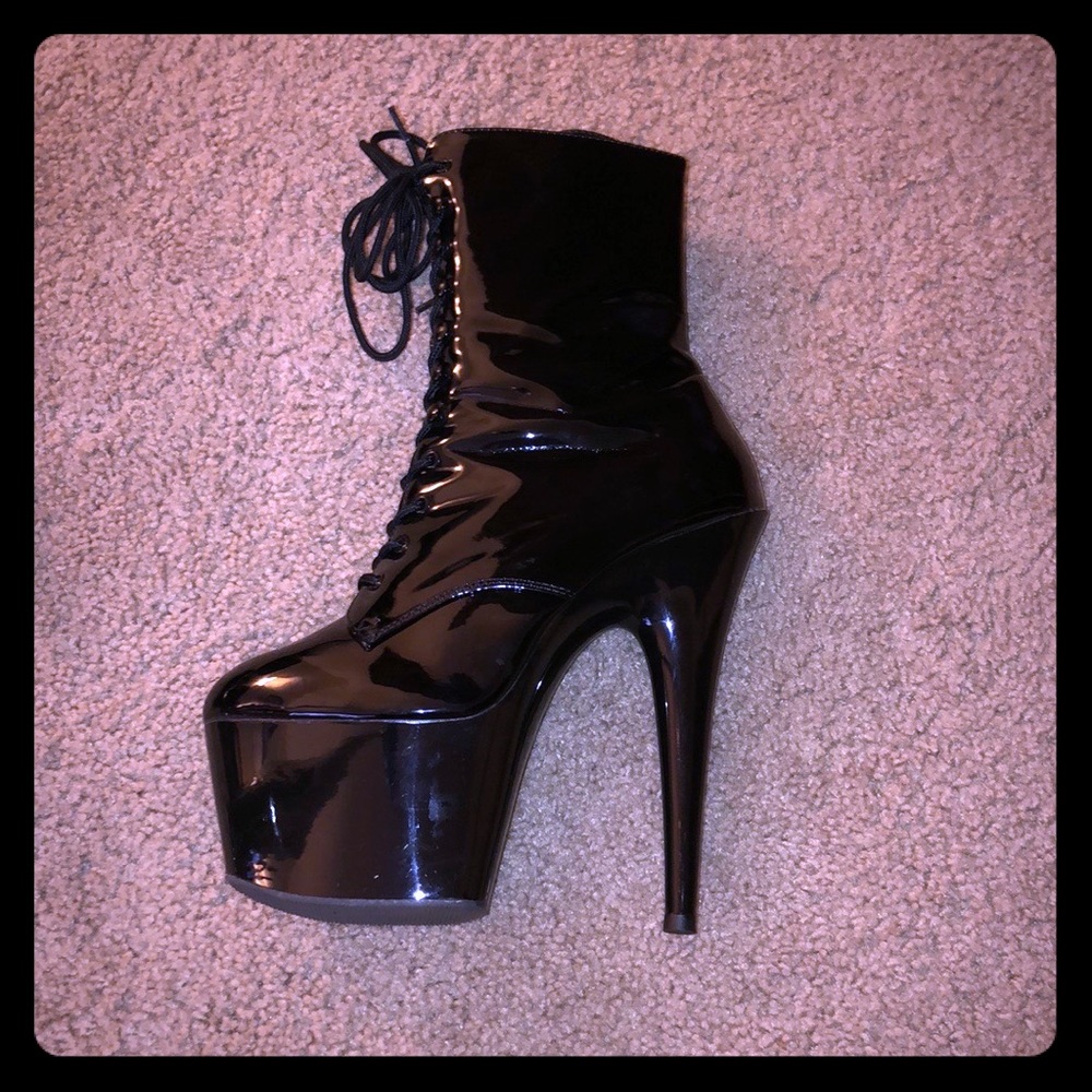 7in Black Pleaser Dancer Boots